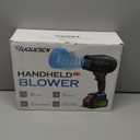 YUQUESEN Cordless Leaf Blower, 980,000 RPM Handheld Leaf Blower with 2 X 4.0Ah Batteries & Charger, Lightweight Leaf Blowers for Patio Cleaning, Lawn Care, Leaves, Dust - Dark