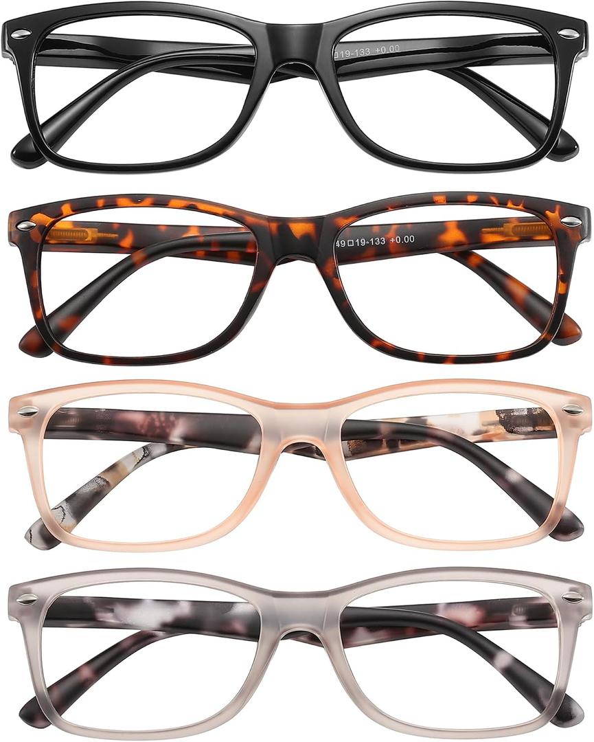 2 x Przene Reading Glasses for Men Women Blue Light Blocking Readers | Spring Hinges,Lightweight,No Head Pinching,Cheaters,For Adults,Newspaper,Book,TV,Computer,Cellphone,Mobile phone Reading