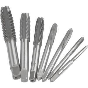 Fixinus 7 Piece Metric Thread Tap Set, HSS Tapping Tool Set M3 M4 M5 M6 M8 M10 M12 Hand Tap Set