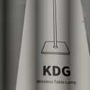 KDG 2 Pack Cordless Table Lamp, Portable LED Desk Lamps, 5000mAh Battery Operated, 3 Color Stepless Dimming Up, for Restaurant, Bedroom, Outdoor Camping, Coffee Shop, Night Light, Rechargeable (Black)