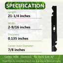 742P05177A-X Mulching Mower Blades Set for Cub Cadet Craftsman MTD Troy Bilt 42" Zero-Turn Mower, Replaces 742-05177A-X, Compatible with Enduro XT1-LT42 XT2-LX42 Ultima ZT1-42 ZT1-42E ZTS1-42 (2 PACK)