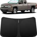 INSAUTO Custom Fit Windshield Sun Shade Accessories for Chevrolet/Chevy Silverado/GMC Sierra 2007-2013, Foldable Front Window Sunshade, UV & Heat Reflector, Keeps Interior Cool, Includes Storage Bag