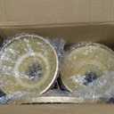 HBlife 3 PCS Gold Cake Stand Set (8"/10"/12" Plate) for 6-10 Inch Cakes, Dessert Table Display Set, Cupcake Stand for Party, Wedding, Birthday, Baby Shower, Anniversary (Metal)