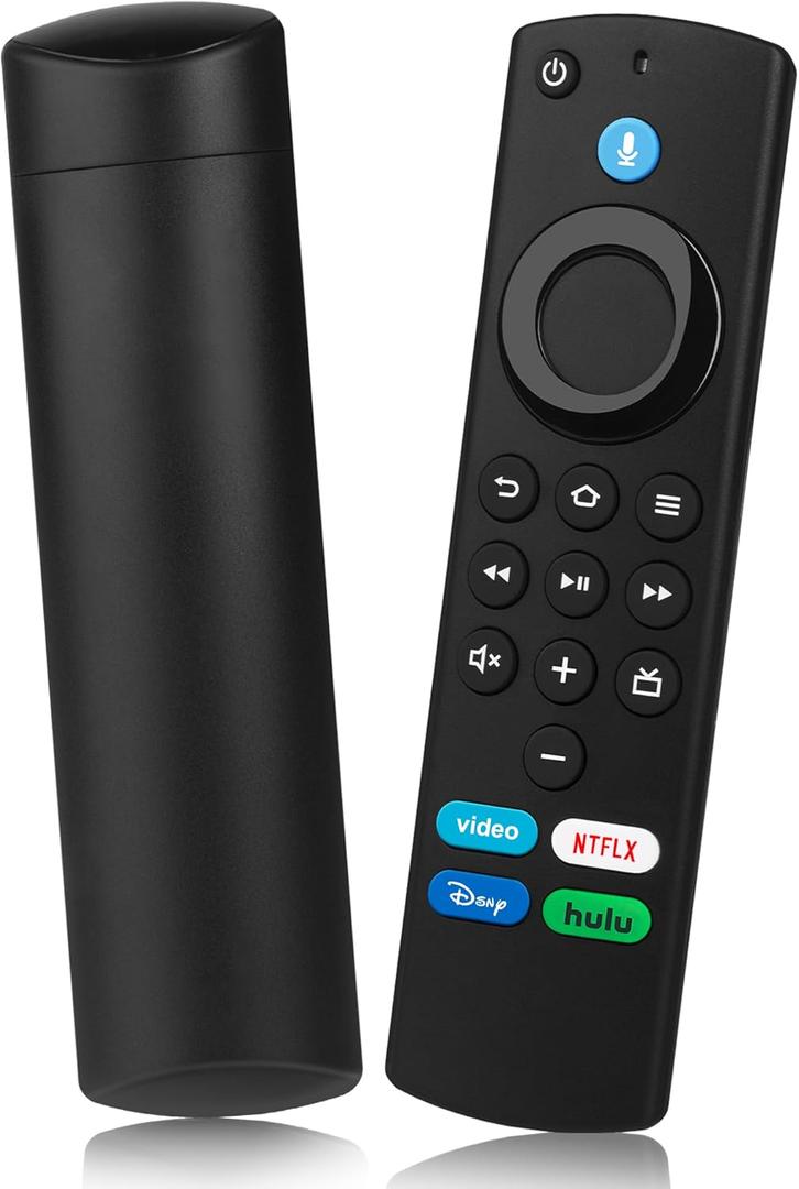 Remote Control Replacement Compatible with Fire Series Smart TV 4K, Cube (1st Gen/2nd Gen/3rd Gen), Replacement FireStick Remote (4K Max/2nd Gen/3rd Gen/Lite) with Voice Control (BLACK)