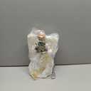 SINTENILL 12.5" Angel Christmas Tree Topper with Lights, Lighted Angel Tree Topper with White Feather Wings and Garland, Remote Control, Timer & USB Powered for Indoor Holiday Decoration (Ivory Gold)