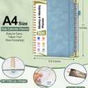 2026 Planner, Hardcover Leather Weekly and Monthly Planner, January 2026 - December 2026, Spiral Yearly Agenda Organizer Book 2026 with Tabs, Daily Calendar Planners for School Work Home, A4 (8.5" x 11"), Blue