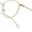 Small Metal Round Reading Glasses for Women Men Classic Vintage Retro Shades Blue Light Blocking Computer Readers