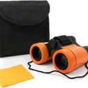 Scotamalone Kids Binoculars Shock Proof Toy Binoculars Set for Age 3-12 Years Old Boys Girls Bird Watching Educational Learning Hunting Hiking Birthday Presents (pink)