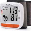 LotFancy Wrist Blood Pressure Monitor, Adjustable Cuff (4.9-8.1), 2 Users, 180 Reading Memory, Automatic Digital BP Monitor with Irregular Heartbeat Detector