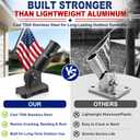 Geek Cheers Heavy Duty Stainless Steel Flag Pole Holder for Outside House
