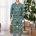 PATPAT Family Christmas Pajamas Matching Sets, Button-Down Pjs Includes Buffalo Plaid Socks Cozy Pajamas for Family (XL)