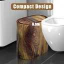 Bathroom Trashcans with Lids, Plastic Marble Wood Pattern Trash Can Small Garbage Bin with Lid for Bathroom Narrow Wastebasket Modern Waste Basket for Home Indoor Hotel (Plastic Wood Pattern)