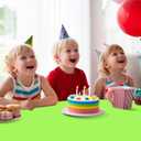 3 Pack Plastic Table Cloth Round 84 inch Plastic Tablecloth Disposable Round Cover Leakproof for Parties, Picnic, Camping, Birthday, Weeding (Lime Green)