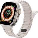 Silicone Magnetic Band Compatible with Apple Watch for 38mm 40mm 41mm 42mm 44mm 45mm 46mm 49mm, Sport Strap Soft Replacement Wristband for iWatch Ultra 3 2 1 Series 11 10 9 SE 8 7 6 5 4