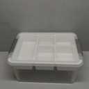 Citylife 17 QT Plastic Storage Box with Removable Tray Craft Organizers and Storage Clear Storage Container for Organizing Bead, Tool, Sewing, Playdoh