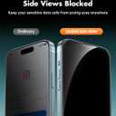 UNBREAKcable 2PCS Screen Protector for iPhone 15-1 Privacy Tempered Glass+1 Clear Glass Double Shatterproof [Easy Installation Frame] [9H Hardness] [Case Friendly] Anti-Scratch for iPhone 6.1 inch