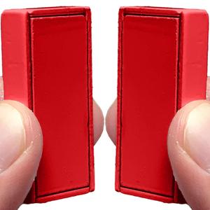 Magnetic Flag/Curtain Weights 8 Pack of Waterproof Magnets + Carrying Case, Great for Stopping American Flag Tangles, Clip On Bottom, Heavy Duty Works Outdoor to Stop Wind (Red)