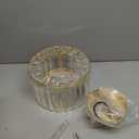 Gold Ceiling Lamp, Semi Flush Mount, Small Crystal, Entryway Chandelier for Dining Room, Bedroom, Kitchen