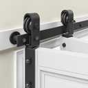 Bifold Barn Door Hardware Kit 36 inch: Sliding Bi-Folding Track Kit for 2 Closet Door Space Saving Slide Smoothly Easy Install for Double 16" Wide Bifold Door (Hardware Only)