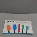 Coukre Silicone Spatula Set of 5, High Temperature Resistant, Food Grade Silicone, Dishwasher Safe, for Baking, Cooking (Colorful-3)