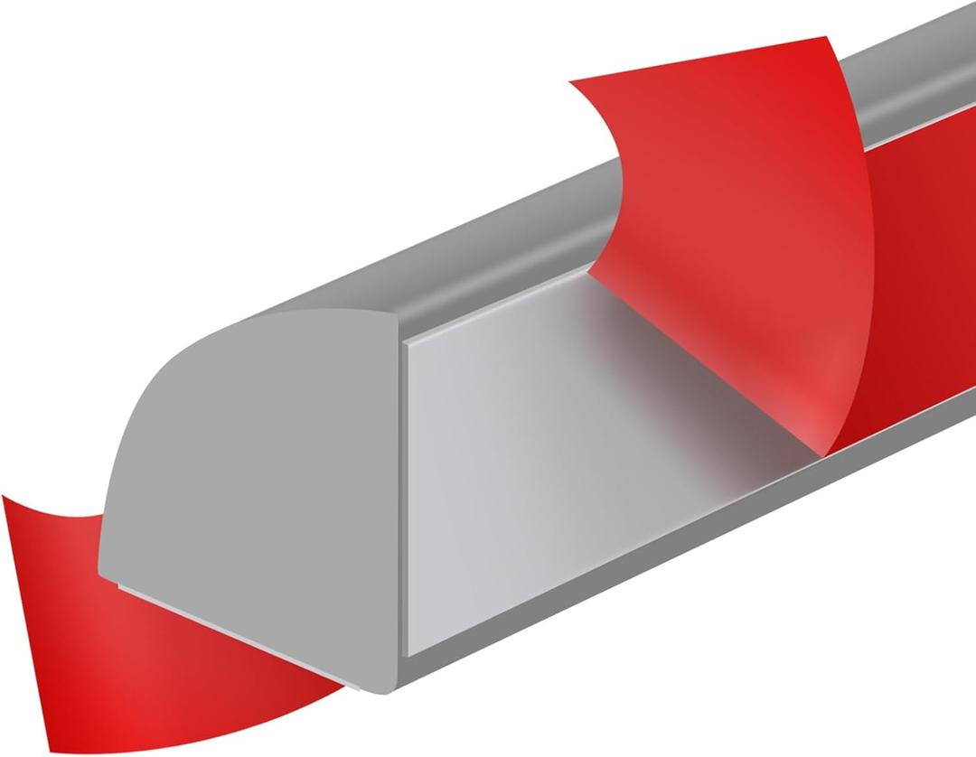 Flexible Quarter Round Molding Peel and Stick Rubber Quarter Round Trim Molding Self Adhesive Wall Corner Trim Molding for Wall Edge Corner Countertop, Gray, 1/2 W x 1/2 H x 120 L