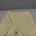 luvamia Shorts for Women Trendy Casual Summer High Waisted Chino Shorts Ribbed Elastic Waist Comfy Shorts with Pockets (Medium, Beige)