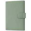 FREYAMIRA Passport Holder for Travel Women RFID Blocking Genuine Leather Passport Wallet with Card Slots, Zipper Coins Pocket, Cash Holder, Green