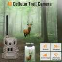 OUTDOOR EXPERT 4G Cellular Trail Camera with No Glow 940nmNight Vision,36MP Hunting Camera HD Video IP66 Waterproof Game Cam,90FT Flash Range Wildlife Monitor-New