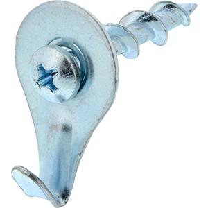 Hillman 122362 Self-Drilling Chrome Wall Dogs with Picture Hanging Hook, up to 50 lbs 2Pcs