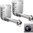 Boat Lift Wheel Kit, Heavy-Duty Carbon Steel Boat Lift Wheels, Adjustable Boat Lift Wheel Bracket, 2 Pack Marine Grade Lift Parts, Fits Most Lifts(Wheels not Included)