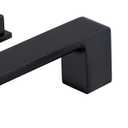 SITGES Minimalist Square-Shaped Bathtub Faucet,2-Handle Widespread Roman Tub Faucet with 11-Inch Spout Reach,High-Flow Deck Mount Bath Faucet Set,Valve Included,Matte Black