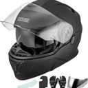 Modular Motorcycle Helmets Full Face Flip up Street Bike Motorcycle Helmet for Unisex Adult Model 912 (Matte Black)