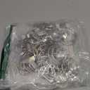 40 Pack Openable Curtain Rings with Clips Metal Hangers Ring, Drapery Clips Hooks, Decorative Curtain Rod Clips Hangers 1.5 Inch Interior Diameter Eyelets(Silver,1.5")