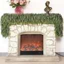 Real Touch Cedar Garland Artificial Realistic Christmas Garlands Faux Green Cedar Fake Pine Needles Garland for Mantle Indoor Home Holiday Pine Garlands Christmas Decorations Outdoor Xmas