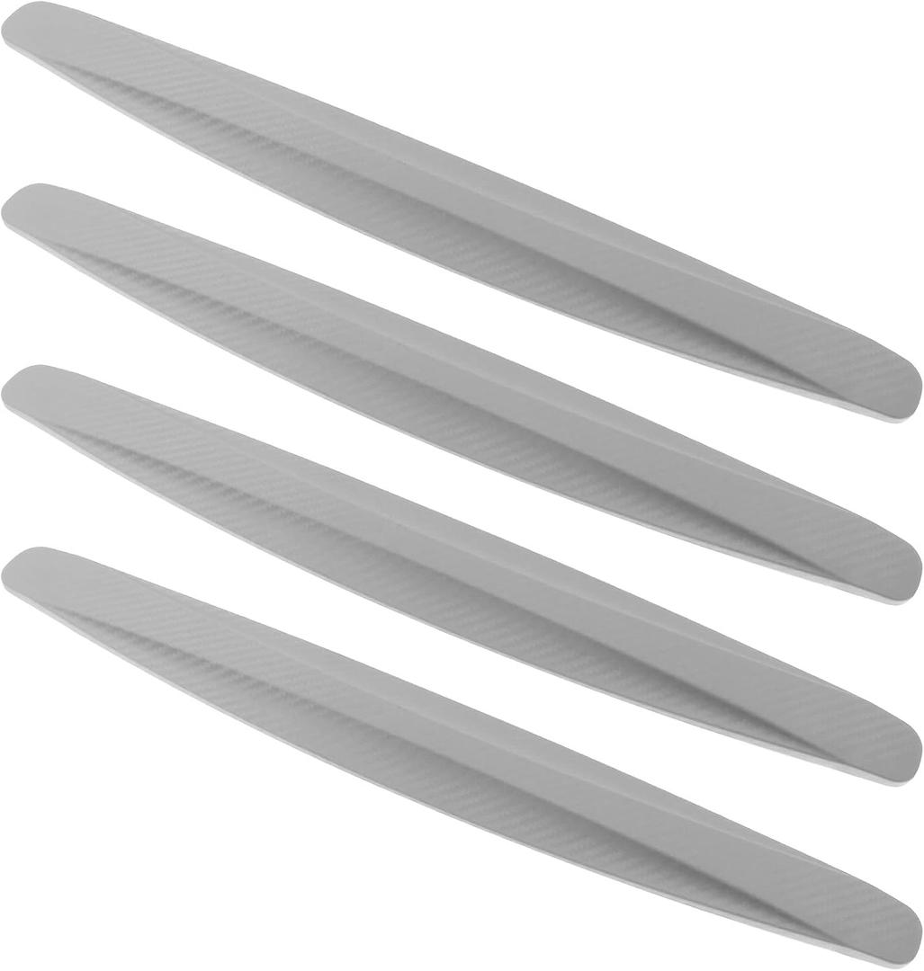 BokWin 4 Pack Universal Car Bumper Protector Rubber, Anti-Collision Car Front and Rear Corner Bumper Guard Lip Anti-Scratch Strips Sticker for Cars SUV Pickup Truck (Grey)