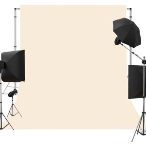 Cream Photo Backdrop for Photoshoot Cream Background for Photography Photo Backdrop Curtain for Party 10 x 10 FT