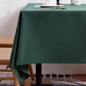 BALCONY & FALCON Table Cloth for 6ft Rectangle Tables  Waterproof, Wrinkle-Free Farmhouse Tablecloth for Dining, Kitchen, Christmas Holiday Gatherings (Hunter Green, 55" x 95")