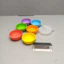 KOLUTI Nonstick Silicone 2oz Pinch Bowls Set of 6, Mini Colorful Condiment Sauce Dip Prep Bowl with Lid, Snack Serving Food Storage Mixing Containers for Side Dish, Microwave & Freezer Safe