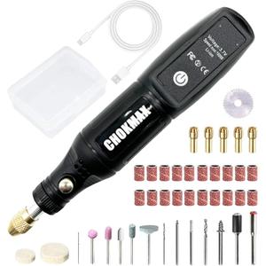Cordless Rotary Tool, 3.7V Li-ion Mini Rotary Multi-Tool Kit with 42pcs Accessories Electric Rotary 16000rpm Speed DIY Grinder for Polishing, Cleaning and Engraving (Black)