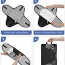 WANDF 7 Set Compression Packing Cubes for Travel, Shirt Folder for Wrinkle-Free, Suitcase Organizer Bags Set for Carry-On Checked Luggage Duffle Bag Women Men(Black)