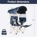 Nice C Canopy Camping Chair with Fan, Folding Umbrella Chair (1 Pack, Blue)