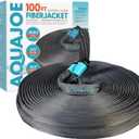 Aqua Joe AJFJH100B 1/2-Inch 100-Foot Ultra-Flexible Kink-Free Fiberjacket Garden Hose, 300 PSI Burst Rated
