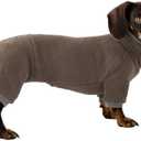 Dachshund Dog Turtleneck Sweater, Winter Warm Clothes for Dachshunds, Sausage Dog Winter Outfit (Brown,L)
