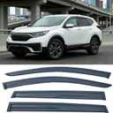 Window Visors Rain Guards for 2017-2022 Honda CRV,4PCS Tape on Vent Visors Wind Deflector Sun Shade for CRV 17-22,UV Protection & Reduced Road Noise,Car Accessories