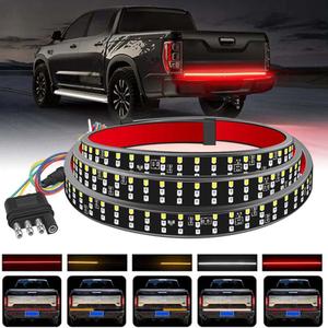 Tailgate Light Bar 48 Inch, Triple Row Truck Tail Light Strip for Dodge RAM Fo-rd F150 F250 GMC Silverado, 432 LED Full Function Brake Reverse Turn Signal Hazard Lights No Drill Install, 48 Inch