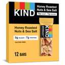 KIND Nut Bars, Honey Roasted Nuts & Sea Salt, Good Source of Fiber, Gluten Free, Low Sugar, 7g Protein, 12 Count