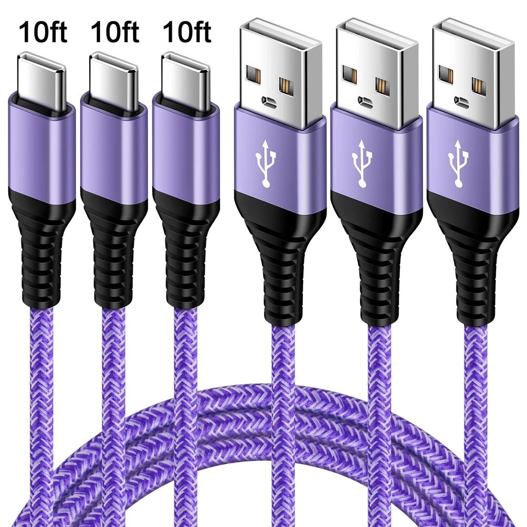 Charge Cable 3 Pack, USB to USB c