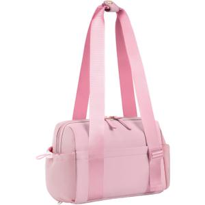 WOOMADA Waterproof Small Gym Bag for Women Mini Duffle Bag with Wet Compartment Cute Workout Yoga Fitness Sport Tote(Pink)