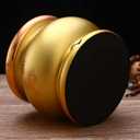 Copper Alloy LED Electric Incense Burner with USB Rechargeable Battery - Ideal for Buddhist Supplies, Gold 