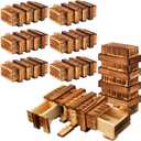 Yilloog 4 Pcs Secret Puzzle Box for Adults Puzzle Boxes with Compartments Secret Puzzle Drawer Wooden Box Game for Adults